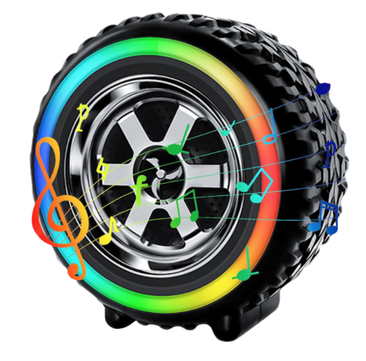Boxa portabila G2389 cu led RGB model roata 10W